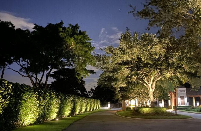 Outdoor LED garden lighting Services-Hardscape Contractors of Boca Raton